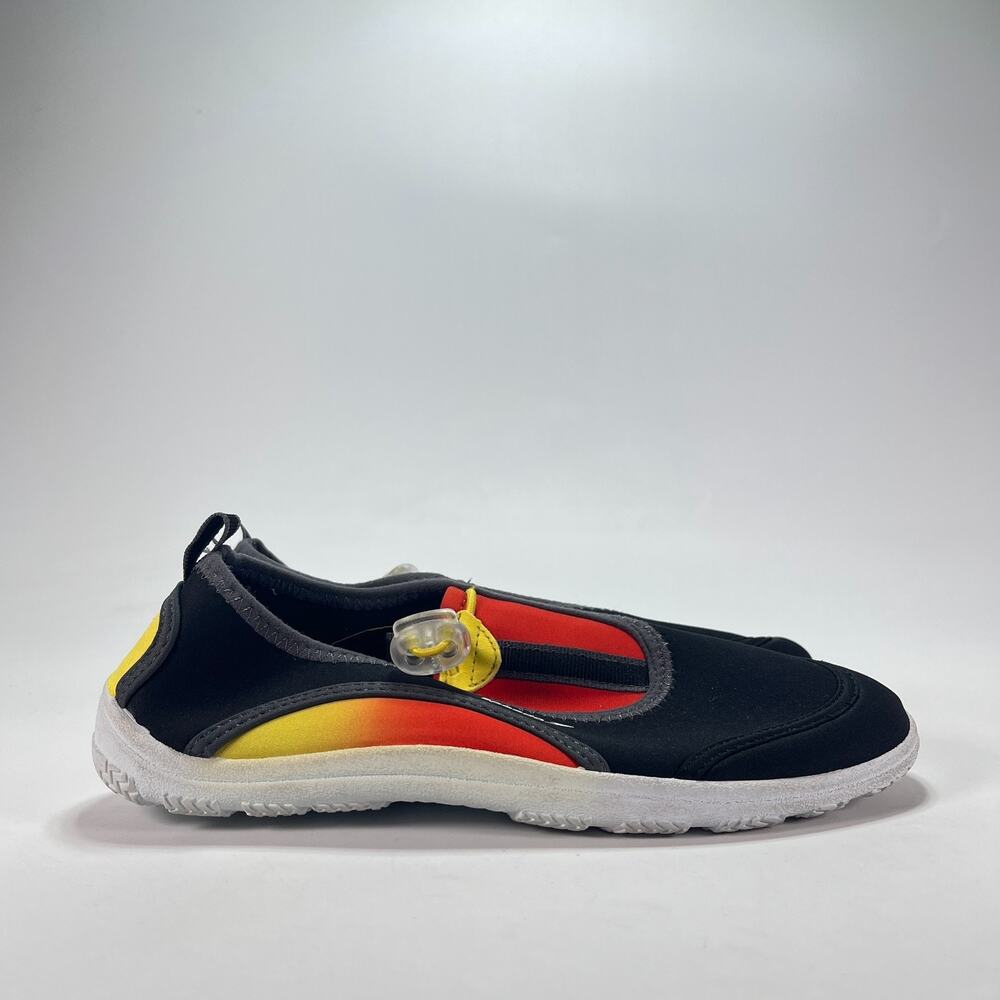 Speedo Surfwalker Black Orange Yellow Slip On Splash Aqua Swim Shoes Youth Sz 5